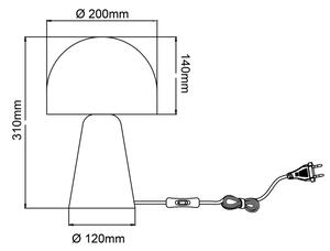 Brilliant - Настолна лампа NALAM 1xE14/40W/230V черен/пепел