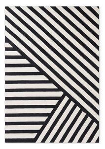 Черно-бял ръчно изработен вълнен килим 120x180 cm Stryve Noir – Elle Decoration