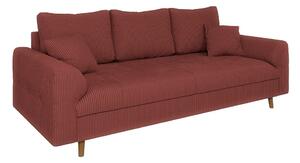 Диван от рипсено кадифе в тухлен цвят 210 cm Ariella – Ropez