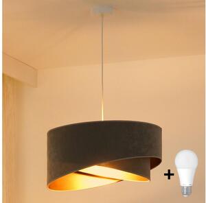Brilagi - LED Пендел LYRA 1xE27/15W/230V сив/златист