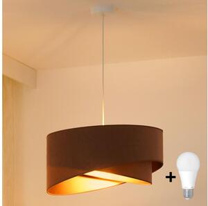 Brilagi - LED Пендел LYRA 1xE27/15W/230V кафяв/златист