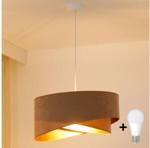 Brilagi - LED Пендел LYRA 1xE27/15W/230V кафяв/златист