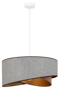 Brilagi - LED Пендел LYRA 1xE27/15W/230V сив/кремав/златист
