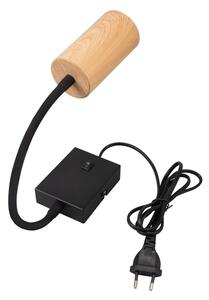 Brilagi - Гъвкав аплик SELE 1xGU10/30W/230V черен/дъбов декор