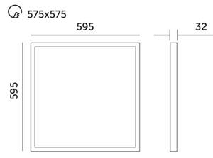 LED Димируем панел за вграждане CAPRI LED/25/36/40W/230V 3000/4000/5700K IP44 60x60 см