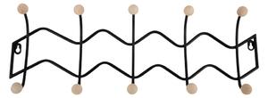 Черна метална стенна закачалка 61 cm Zig Zag – PT LIVING
