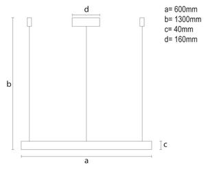 LED Димируем пендел LED/42W/230V 3000-6500K + дистанционно управление