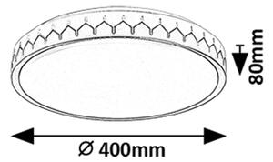 Rabalux 71303 - LED Димируем плафон MALIN LED/24W/230V 3000-6500K + д.у