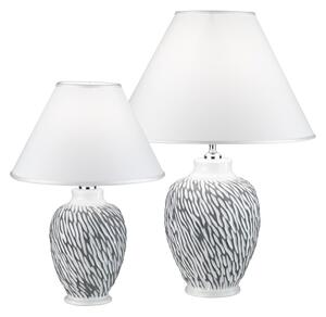 Kolarz A1340.71.Gr - Настолна лампа CHIARA 1xE27/100W/230V бяла/сива ⌀ 40см