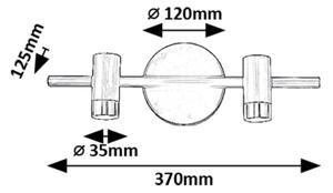Rabalux 75041 - LED Стенен спот KADIR 2xLED/3W/230V 4000K