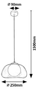 Rabalux 72273 - Пендел ELOWEN 1xG9/5W/230V кафяв/опушен