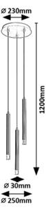 Rabalux 72359 - Пендел RAMIRA 3xG9/5W/230V златист