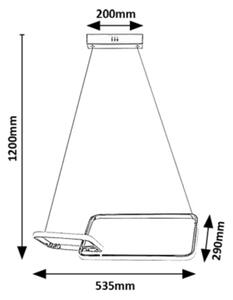 Rabalux 71367 - LED Полилей за повърхностен монтаж MALWEN LED/36W/230V 4000K