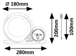 Rabalux 76109 - LED RGB Настолна лампа с високоговорител WAKEWAY LED/5W/230V