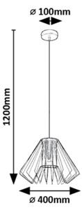 Rabalux 72372 - Пендел EMERENCIA 1xE27/40W/230V