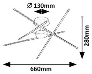 Rabalux 71338 - LED Полилей за повърхностен монтаж HENLI2 LED/40W/230V 3000K черен
