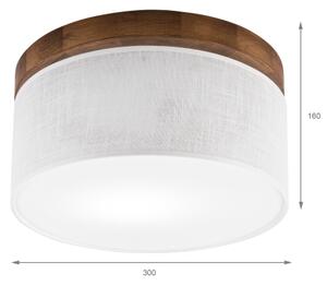 Brilagi - LED Плафон BELLADONNA 1xE27/15W/230V Ø 30 см бял/дъб череша