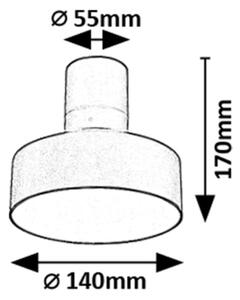 Rabalux 71322 - LED таванно осветително тяло OVIDIA LED/16W/230V 3000K черно