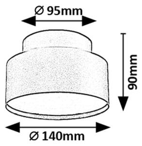Rabalux 71320 - LED плафон OVIDIA LED/24W/230V 3000K черен