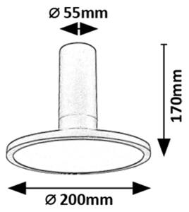 Rabalux 71323 - LED плафон OVIDIA LED/20W/230V 3000K черен