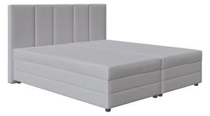 Тапицирано легло ISABEL 160x200 с пружинен матрак и място за съхранение, светло