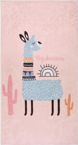 Розов детски килим подходящ за пране 80x120 cm Big Dreamer Camel – Vitaus