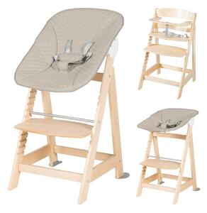 Стол за хранене в бежов и естествен цвят Born Up 2in1 Luxe – Roba