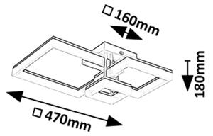 Rabalux 71386 - LED Плафониера AMILIA LED/22W/230V 3000/4000/6500K черен