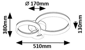 Rabalux 71385 - LED Плафониера AMILIA LED/24W/230V 3000/4000/6500K черен
