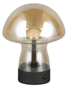 LED настолна лампа в кехлибарен цвят със стъклен абажур (височина 18 cm) Dooley – Trio