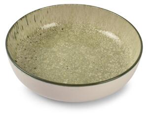 Зелена/кремава супена глинена чиния ø 18,5 cm Gravel – ONA