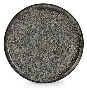 Черна/кремава глинена чиния ø 27 cm Gravel – ONA