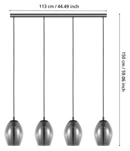 Eglo 39566 - Пендел ESTANYS 4xE27/60W/230V опушен