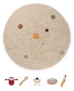 Бежово памучно детско килимче за игра ø150 cm Solar System – Lorena Canals