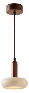 Кафяво/бежово LED висящо осветително тяло с каменен абажур ø 15 cm Karo – Opviq lights