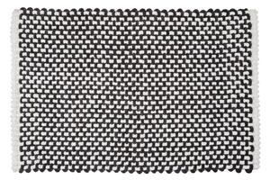Черно-бял текстилен килим за баня 50x80 cm Covelo – Wenko