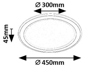 Rabalux 71406 - Димируемо таванно осветително тяло GOLWEN LED/22W/230V 3000-6500K + дистанционно управление
