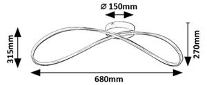 Rabalux 72116 - LED Плафониера CASTIEL LED/30W/230V 3000K