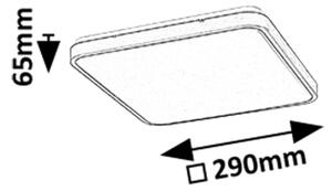Rabalux 71432 - LED Плафон за баня ALENZO LED/24W/230V IP44 черен
