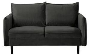 Тъмносив кадифен диван 138 cm Juli – Ropez