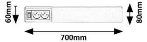 Rabalux 78041 - LED лампа за под кухненски шкаф с чекмеджета BATH 2E LED/15W/230V 4000K 70 см бял