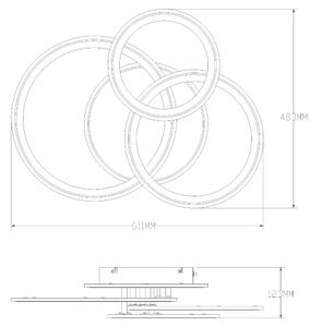Zuma Line MS238130-WH - LED Димируема лампа LUNAR LED/55W/230V 3000-6000K бял + д.у