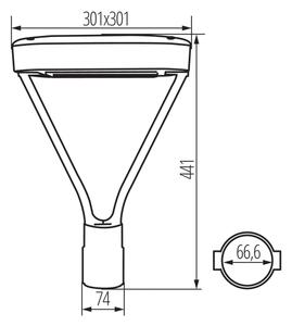 Kanlux 36435- LED Улична лампа PARCOLI LED/30/40/50W/230V 3000/4000/6500K IP66