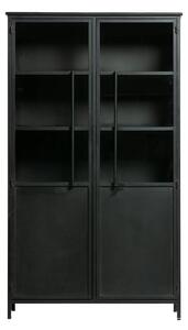 Черна метална витрина 99x170x44 cm Exhibit – WOOOD