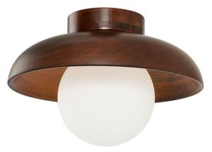 Кафяво осветително тяло за таван със стъклен абажур ø 24 cm Elsa – Opviq lights
