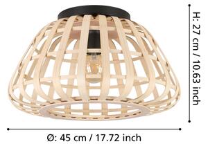 Eglo 390149 - Плафон MONTEZUELO 1xE27/40W/230V бамбук