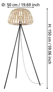 Eglo 390155 - Лампион MONTEZUELO 1xE27/40W/230V бамбук