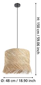 Eglo 390238 - Пендел PAISANO 1xE27/40W/230V ратан