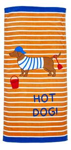 Оранжева памучна плажна кърпа 76x160 cm Hot Dog – Catherine Lansfield