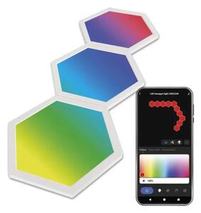 Разширителен комплект 3x RGBIC димируеми LED панели 1,8W/230V Wi-Fi Tuya